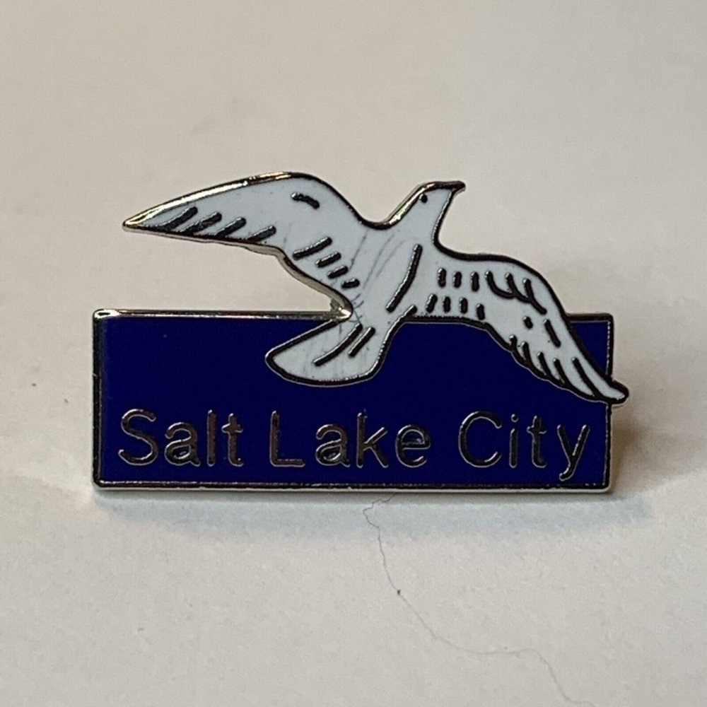 Salt Lake City Utah - Bird Ski Travel Souvenir Resort Lapel Pin Clasp Latch